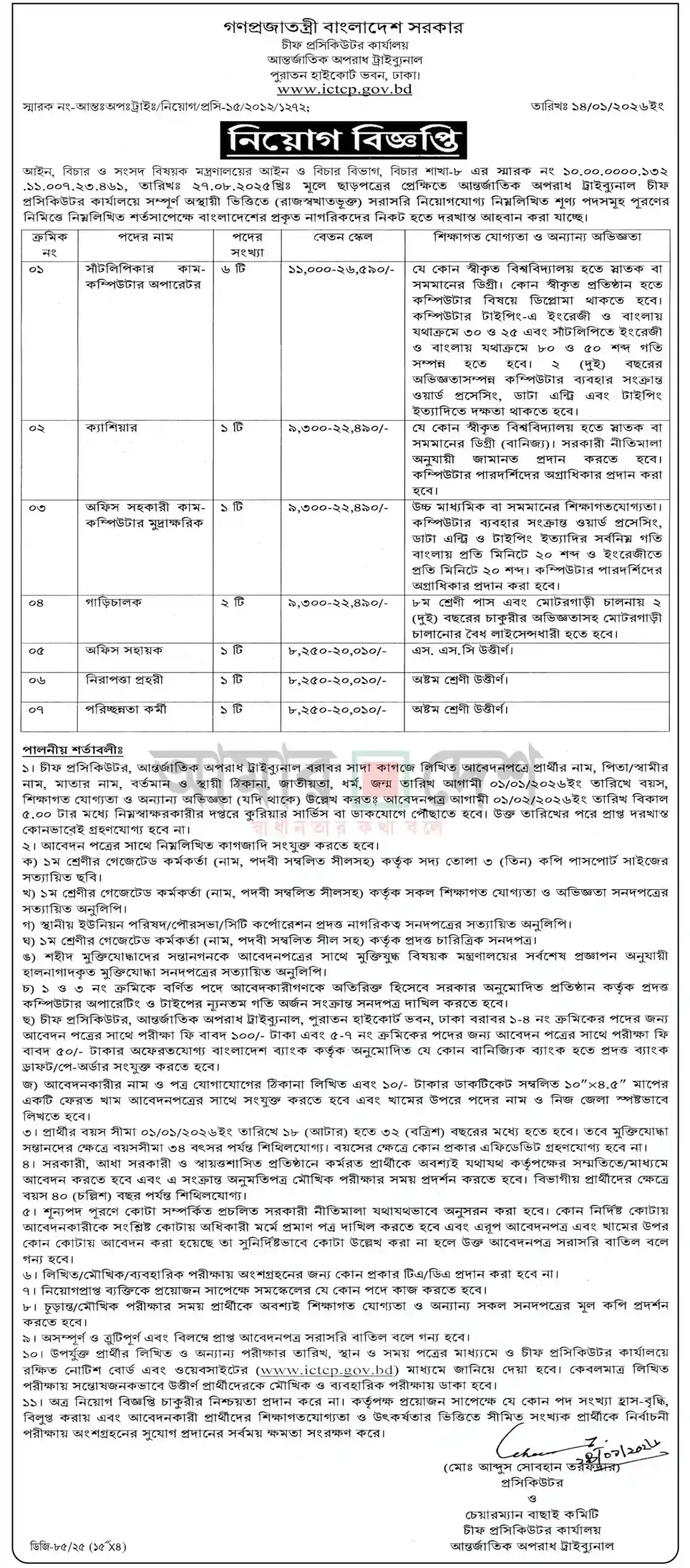 ictcp job circular 2026